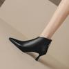 Fashion NEW Autumn Women Boots Pointed Toe Thin Heel Shoes Genuine Leather Shoes Women High Heel Modern Boots Daily Shoes Zipper Boots