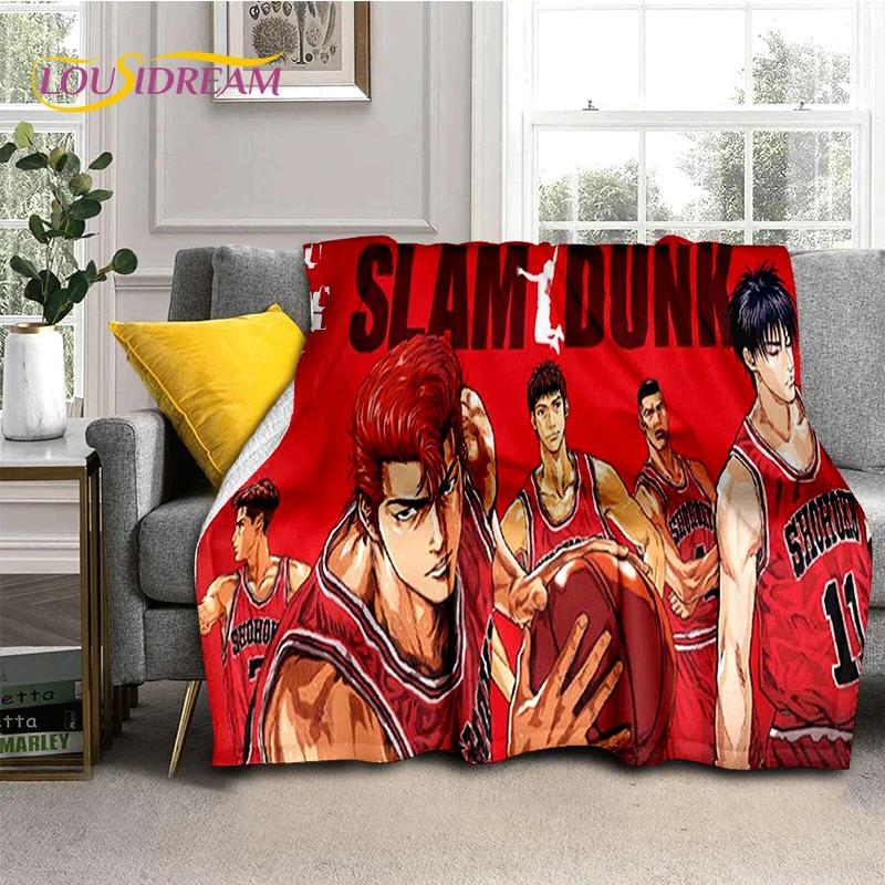 Cartoon Slam Dunk Basketball Anime Soft Flannel Blanket for Beds Bedroom Sofa Picnic,Throw Blanket for Outdoor Leisure Nap Gift