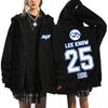 Stray Kids Inspired Oversized Hooded Zip-Up Sweatshirt Teens Men Cotton Printed Casual Streetwear Fall