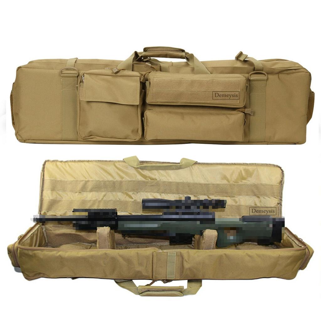 Tactical Dual Gun Bag Outdoor Hunting Rifle Carrying Shoulder Bag Shooting Airsoft Paintball Gun Bags for M249 M4A1 M16 AR15