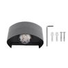 Modern 2W LED Wall Light Black Color AC 90-265V Wall Light IP65 Waterproof Aluminum Alloy Wall Mounted Light Porch Lighting