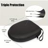 A Hard Shell Travel Headphone Case - Durable Nylon Protective Cover with Zipper Closure And Handle