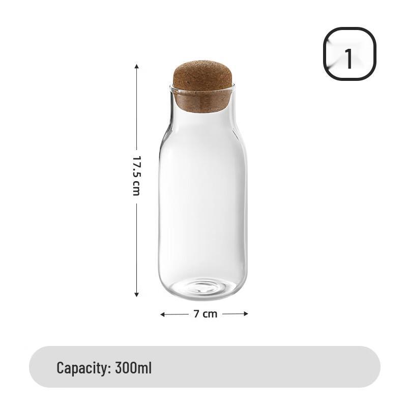 Glass Beverage Bottles with Cork Stopper