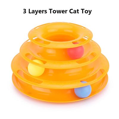 3-Tier Cat Toy Spinner Tower with Balls, Interactive Puzzle Play Wheel for Indoor Cats Kittens, Pets Training & Exercise
