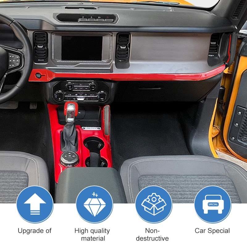 Center Console Handle Gear Shift Rearview Mirror Adjustment Decoration Protective Cover For Ford Bronco 2021 Up Car Interior Accessories