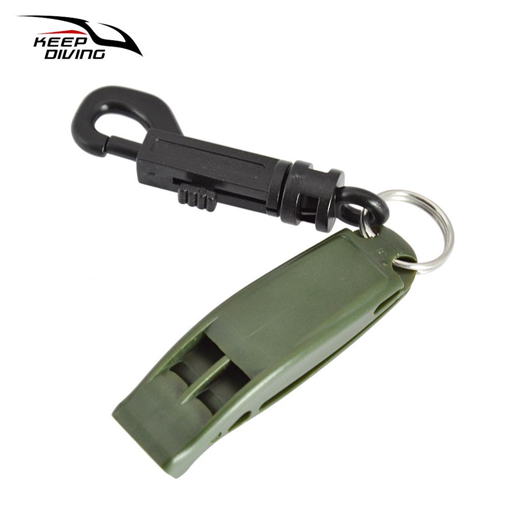 Dual-Frequency Lifesaving Whistle with Hook, Multi-functional Outdoor Emergency Survival Tool KS-923B
