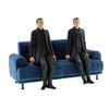 Miniature Dollhouses Sofa Couch 1/10 Scale Handcrafted Furniture For Living Room Bedroom