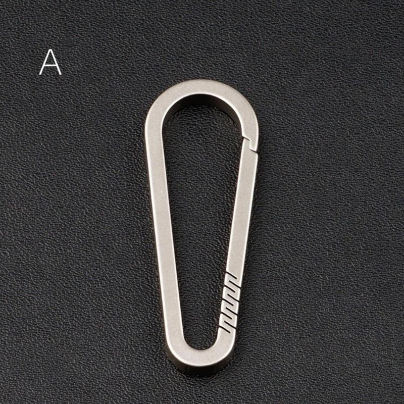 Spring Snap Hook Keychain Clip Titanium Alloy Outdoor Carabiner Tool for Camping
