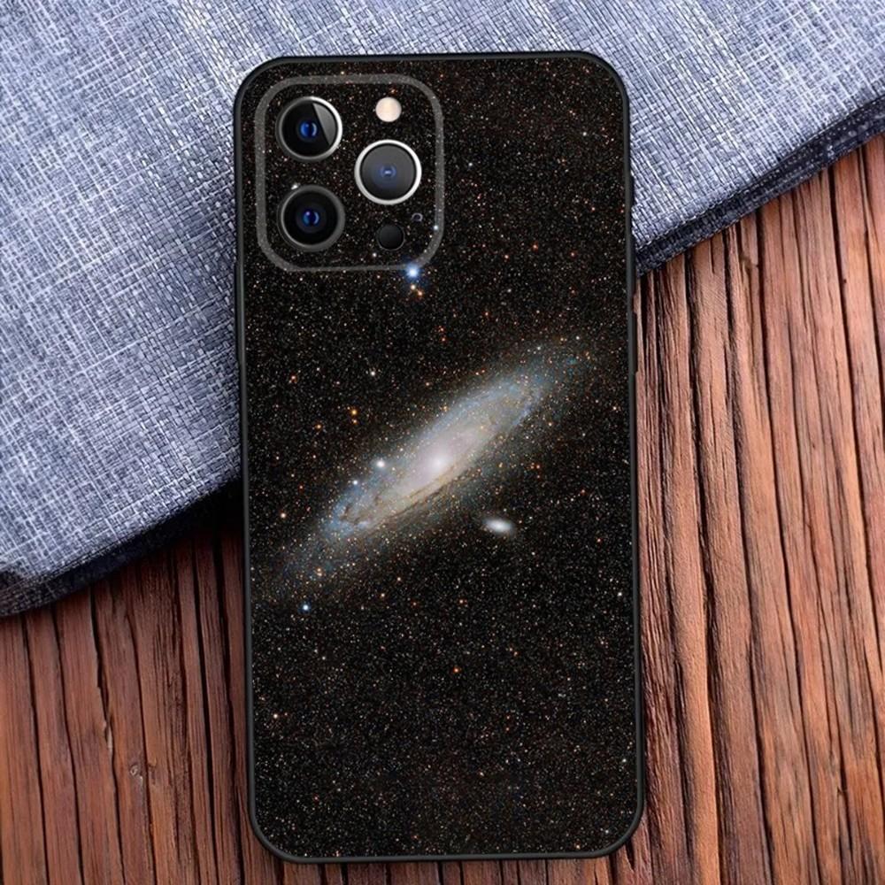 Space For Galaxy Universe Phone Case For iPhone 16,15,14,13,12,11,Pro,X,XS,Max,XR,Plus,Mini Black Soft Silicone Case