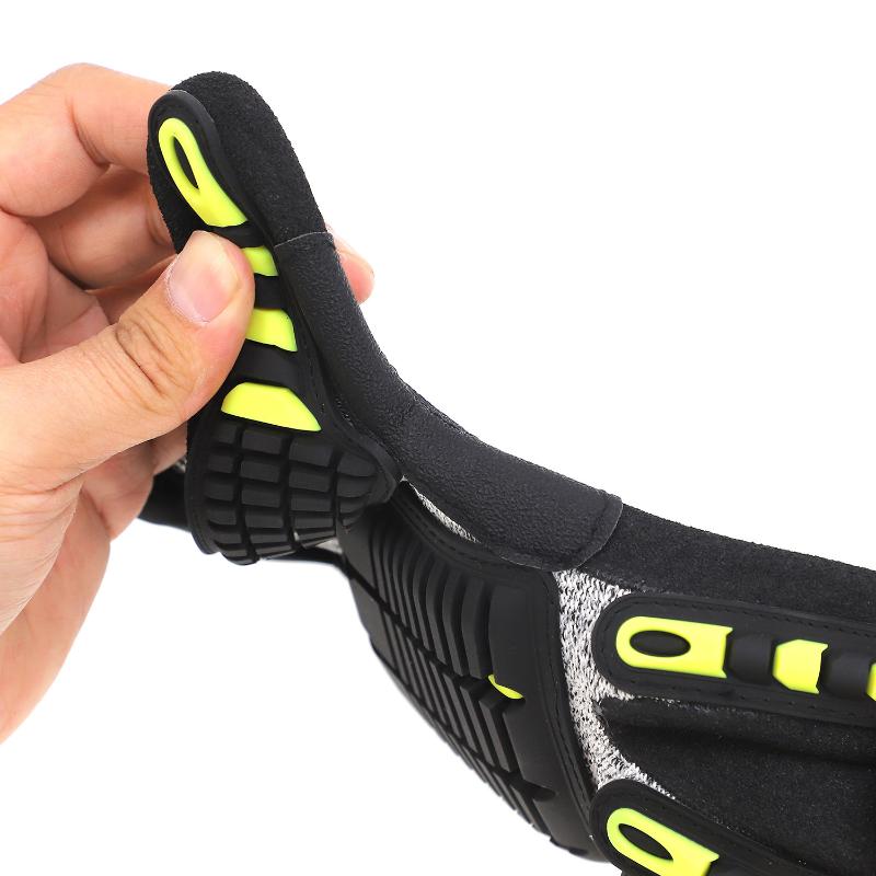 Cut Resistant Safety Work Glove Anti Vibration Anti Impact Oil-Proof Protective With Nitrile Dipped Palm Glove For Working