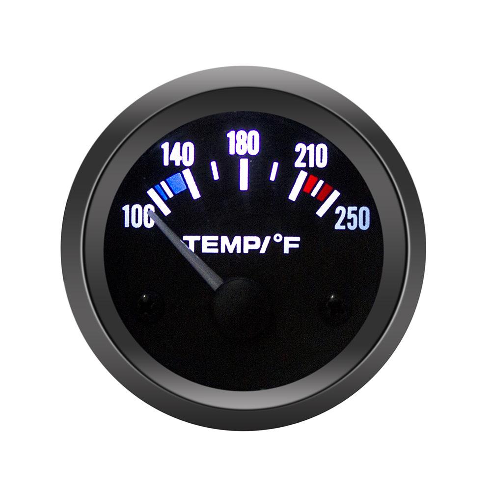 2 Inch 52mm Water Temperature Gauge Universal Car Pointer Water Temp Meter Kit 100 250 Fahrenheit with White LED