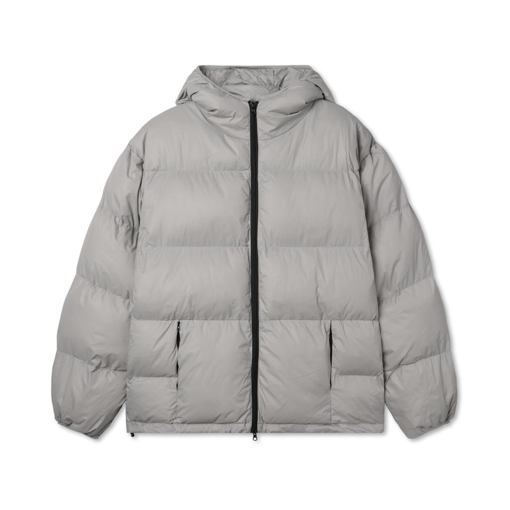 Apostrophe Comma Square Puffer Hooded Jacket_Gray