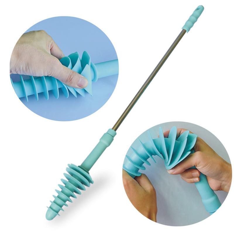 Long-handled Toilet Plungers Piston Type Dredge Device Toilet Sewer Pipe Clogging Dredge Tools