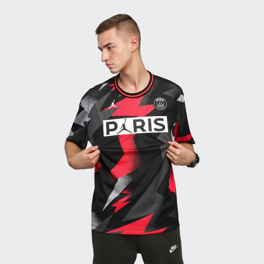 Jordan Paris Saint-Germain Maglia Calcio Allenamento Manica Corta T-Shirt Uomo Tops Nero BV2027-010