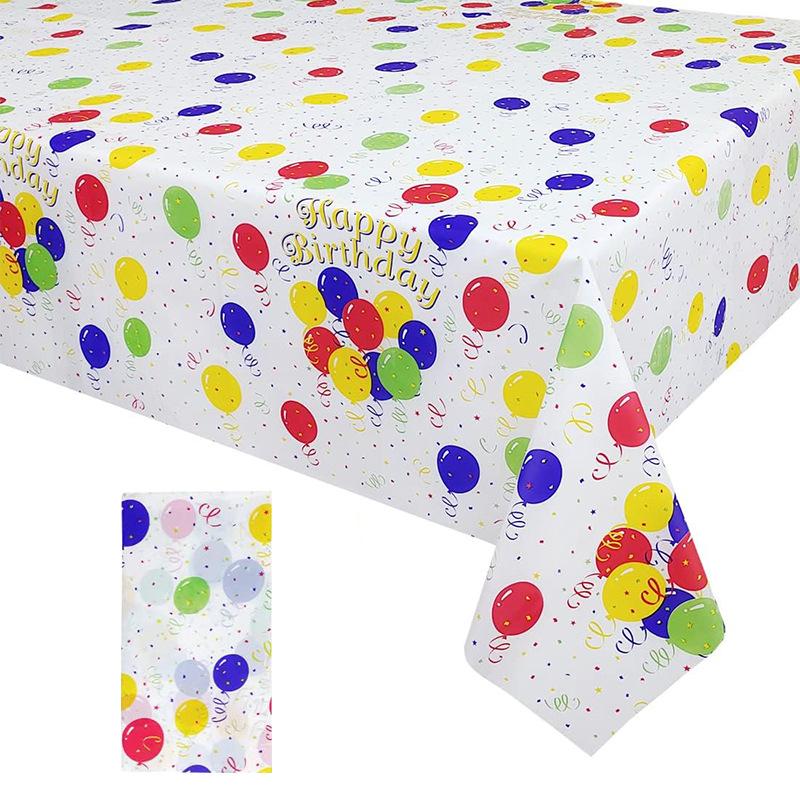 2pcs Disposable Plastic Tablecloth Rectangular Waterproof Oilproof for Birthday Party, Wedding, Picnic, Party Decorations