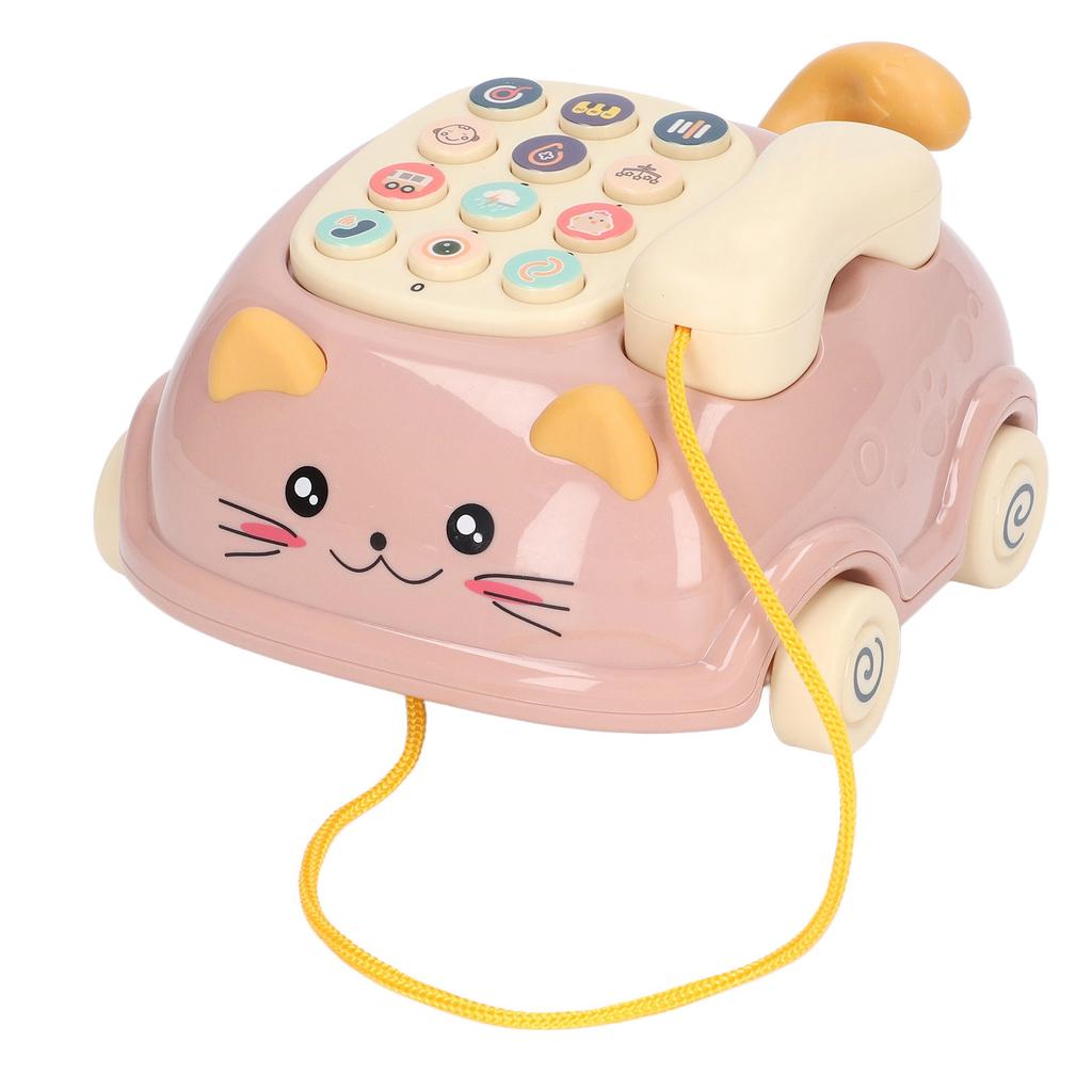 Baby Phone Toddlers Musical Toy Pretend Phone Call Toy Car Bilingual Story NaMachine Kitty Shape for Enlightment