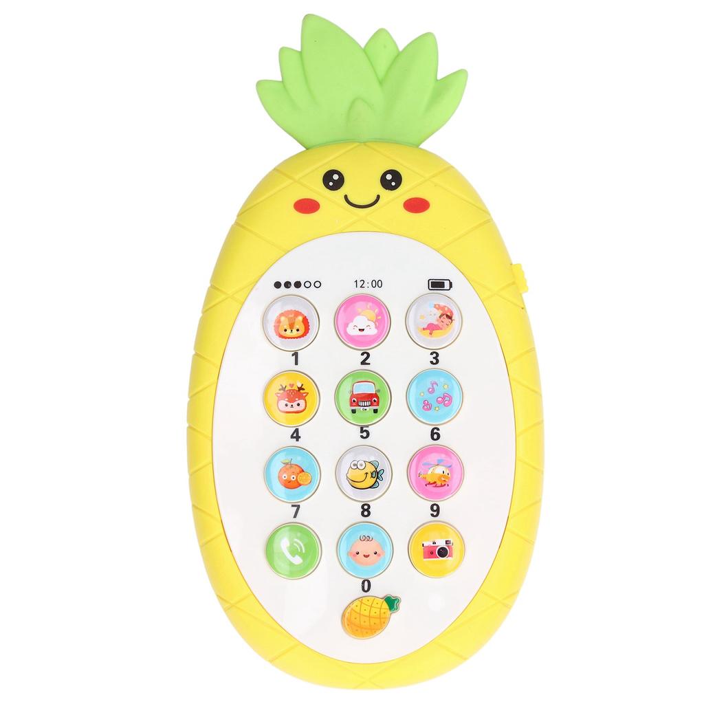 Baby Handy Beißring Weiches Silikon Licht Musik Frühe Bildung Lernhandy Spielzeug Gelb