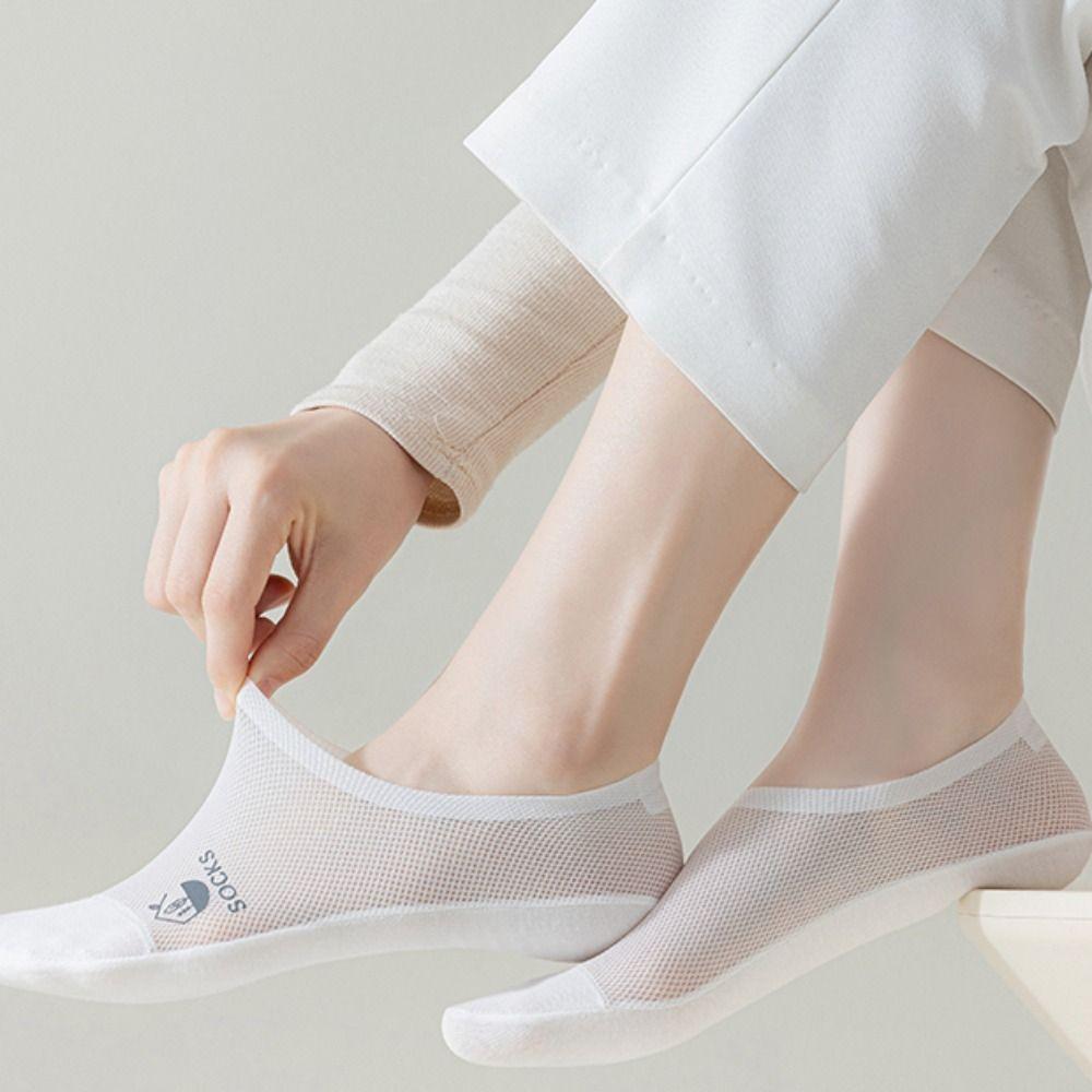 Short Simple Boat Socks Breathable Comfortable Mesh Socks Sock Slippers Man Socks Solid Color