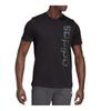adidas T Shirts Men's Black Crew Neck Moderate Straight Fit GD5923