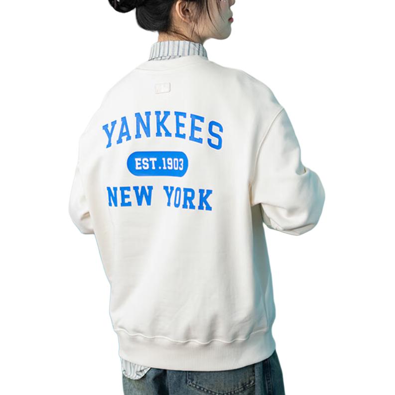 MLB American Sweatshirt Unisex White 3AMTV0741-50CRS