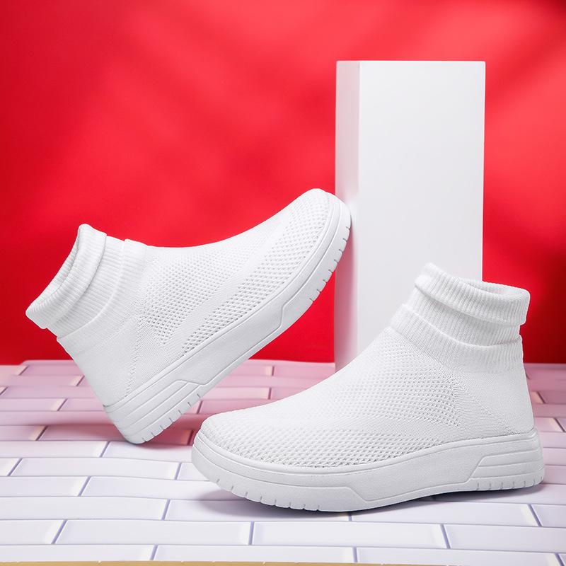 

24 новые женские кроссовки из летящего тканого материала, сетчатые туфли, большой размер, мужская обувь, повседневная обувь, сетчатые туфли, эластичные, парные, сетчатые кроссовки 46