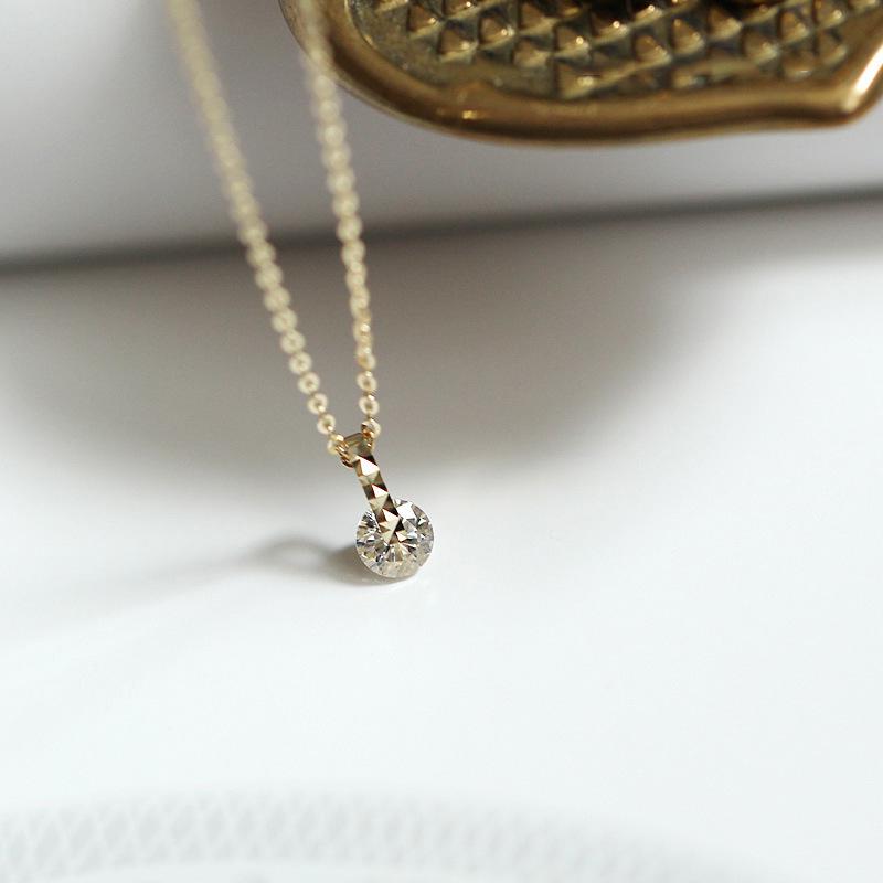 S925 Sterling Silver Korean Zircon Pendant Necklace - Elegant, Versatile, Light Luxury Design for Women