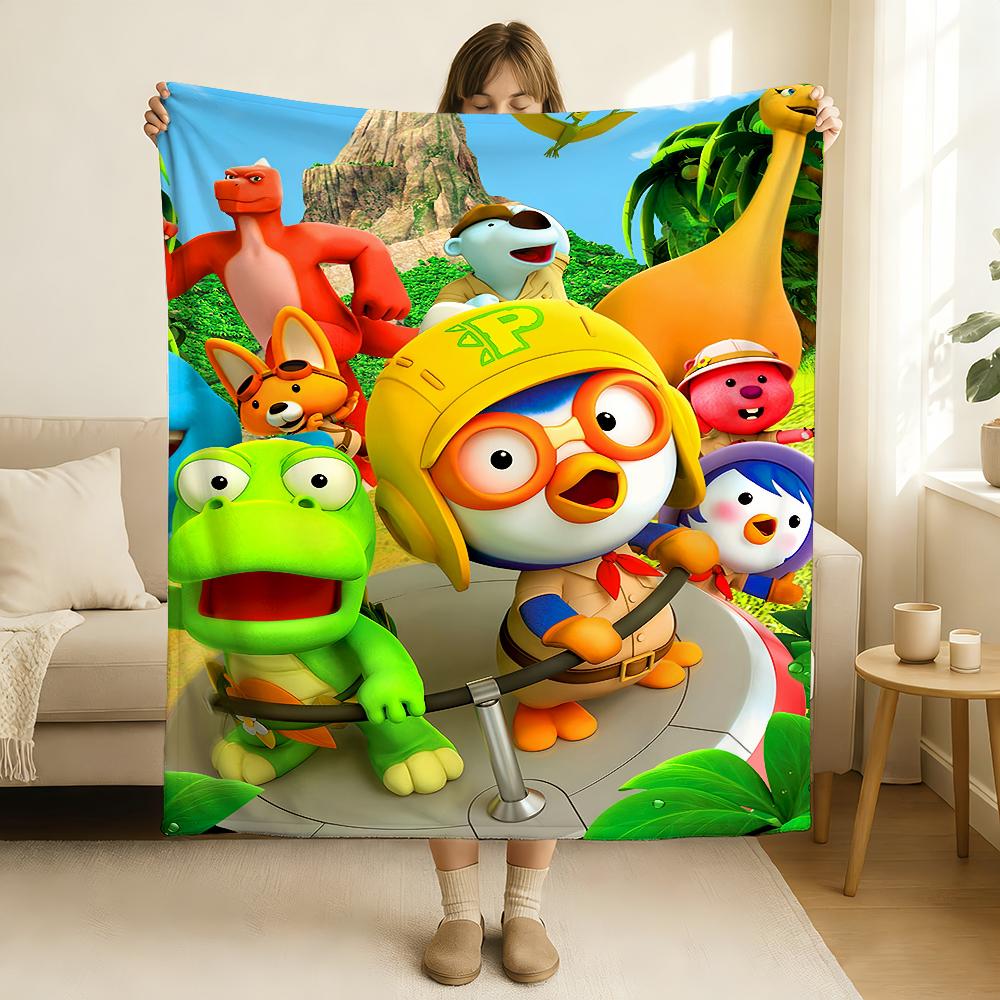 Cartoon P Pororo the L Little P Penguin Blanket Soft and Skin Friendly For Couch Bed Napping Bedspread All Seasons Comforter