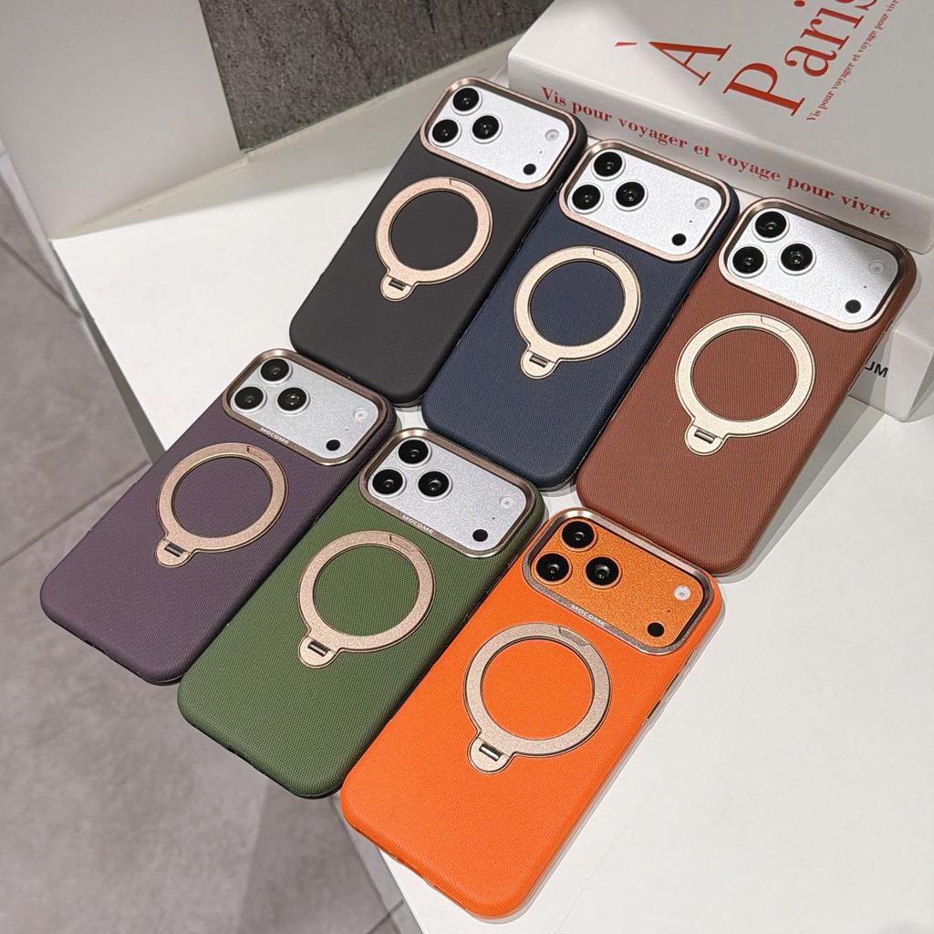 Applicable To iPhone17ProMax Swivel Bracket, Mobile Phone Case, Magnetic Suction Apple 16 CoE Shield, Metal Lens Case.