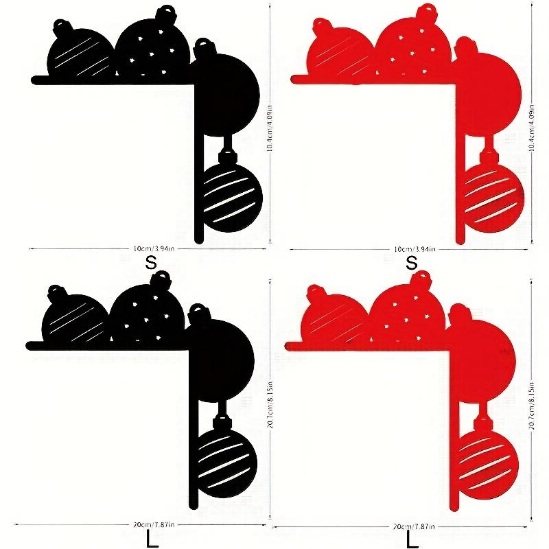 

1set/2pcs 3D Snowball Acrylic Mirror Paste, Opening and Closing Door Decoration Wall Paste, Christmas Family Party Decoration