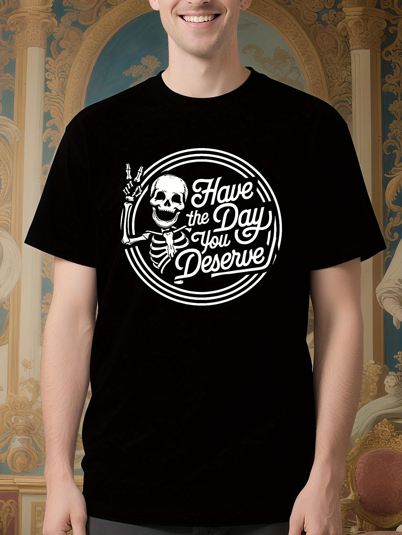 100% Cotton Graphic Tshirt - Casual Crew Neck Short Sleev... L