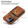 For iPhone 15 PU Leather+TPU Phone Case Card Slots RFID Blocking Kickstand Cover