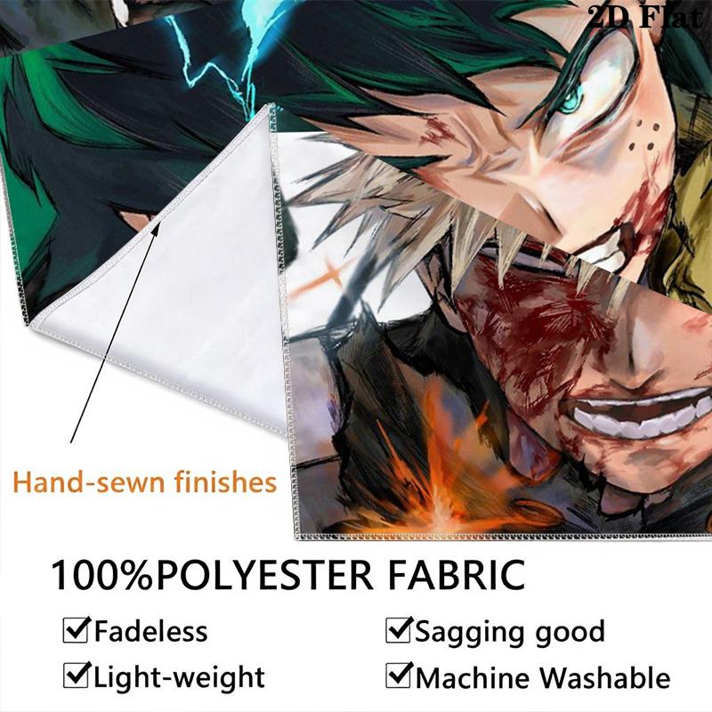 My Hero Academia Wall Tapestry Aesthetic Wall Hanging Printed Fabric Blanket Decorative Tapestries for Bedroom Living Room Home Decor