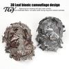 Tactical Gear Camouflage Hat 3D Leafy Cap, Hunting Hat, Adjustable Jungle Breathable Outdoor Cap Camo for Men, Turkey Hunting, Training Comfortable