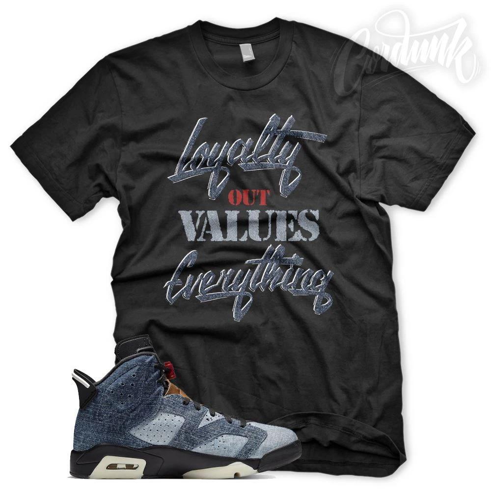 New LOYALTY T Shirt for J1 6 Washed Denim Foamposite XL