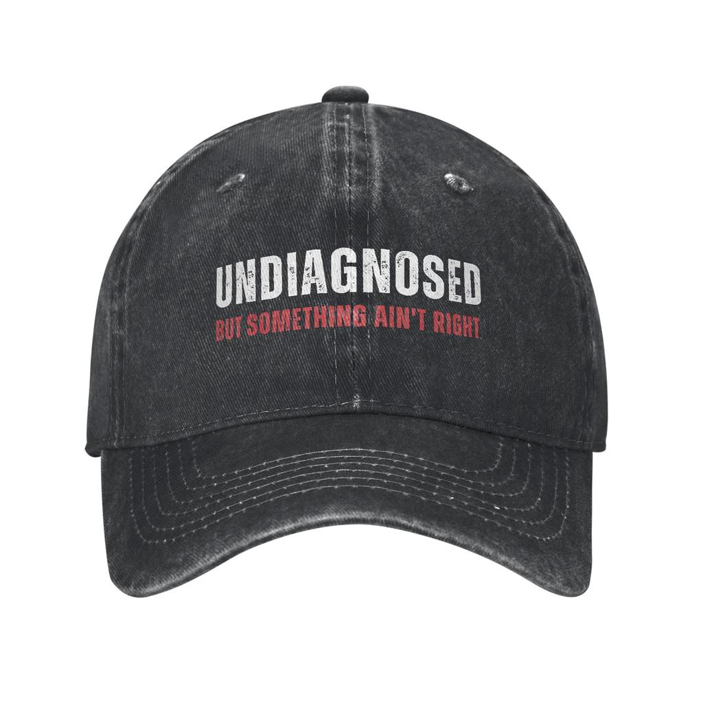 Non diagnosticato Ma Qualcosa Non Va Berretti da Baseball Non Strutturati Lavati Usurati Con Scritta Divertente Snapback Golf Cappello con Vestibilità Regolabile