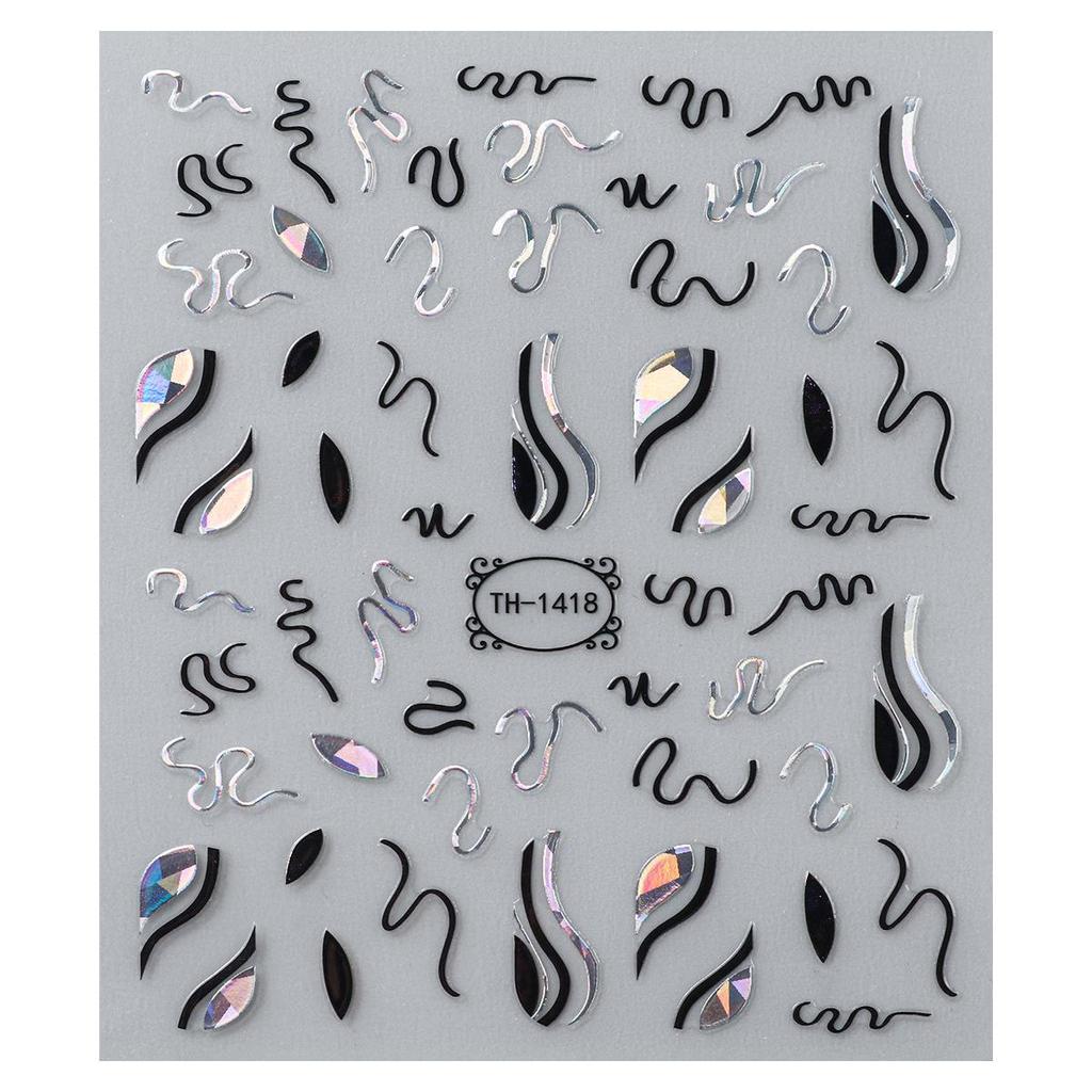 French Nail Stickers Liner Nail Art Decals Colorful Sliders Manicure Decor
