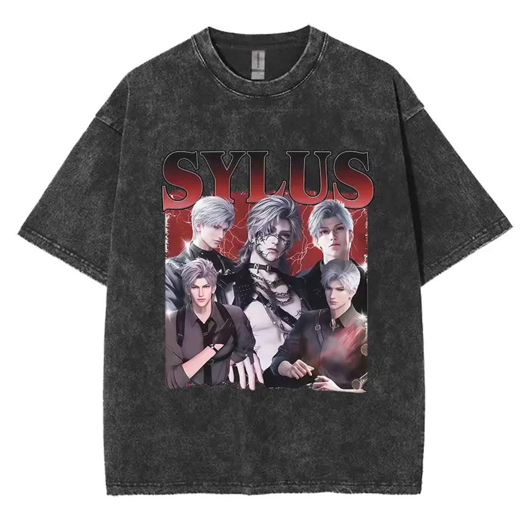 Hot Sale Funny Girl Dinner Caleb Game Graphic Print T-Shirt Men Women Casual Oversized Cotton Streetwear Y2K Harajuku Vintage Washed Summer New Tee