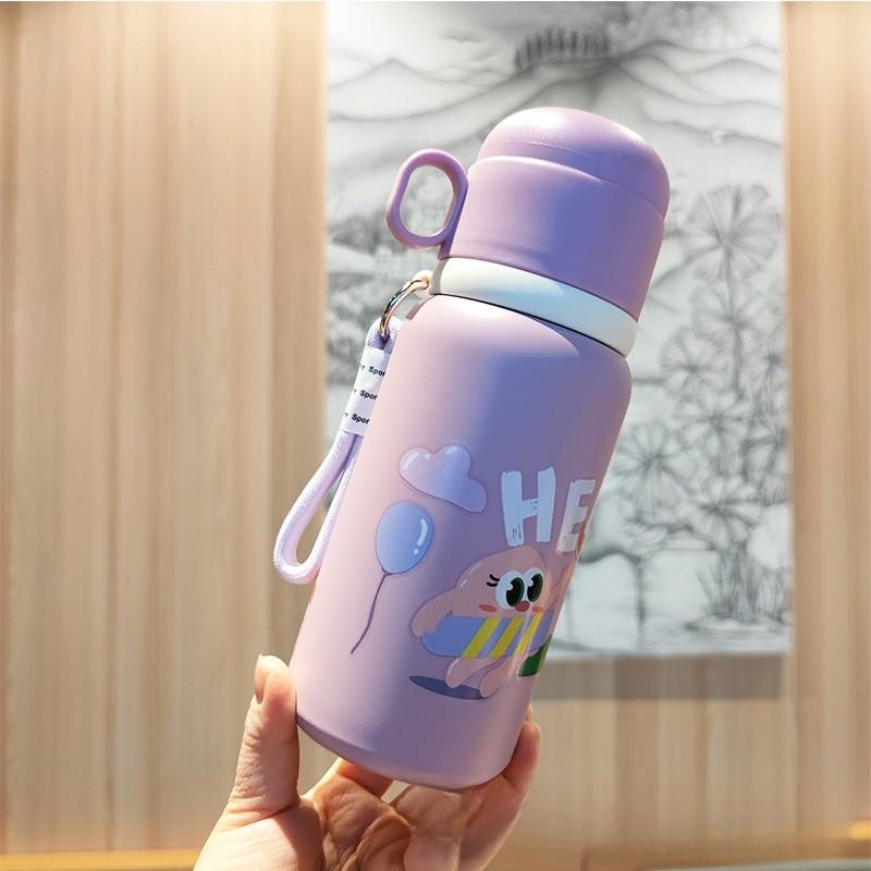 Cartoon Kinder Thermosflasche 450ml Mit Auslaufsicherem Deckel Für Outdoor-Aktivitäten