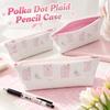 Large Capacity Pencil Case Polka Dot Stationery Bag New Pen Pouch  For Students
