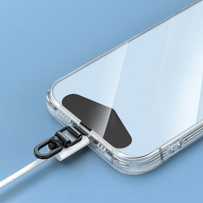 Ultra-thin Phone Lanyard Clip Patch 360° Rotatable Stainless Steel Strap Fixed Gasket Snap Strap Anti-fall Case Clip