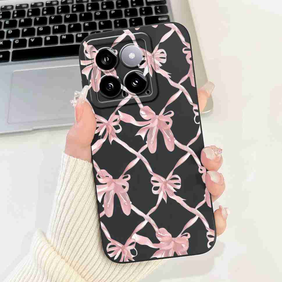 Cover For Xiaomi 14 Case Silicone Shockproof Soft Camera Protective Pattern Matte For Xiaomi 14 Mi14 Xiaomi14 5G 2023 Cases