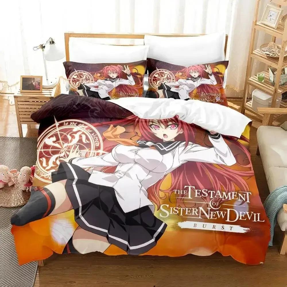 Anime Testament of Sister New Devil Bedding Set,Duvet Cover Bed Set Quilt Cover Pillowcase,King Queen Twin Size Boys Girls Adult