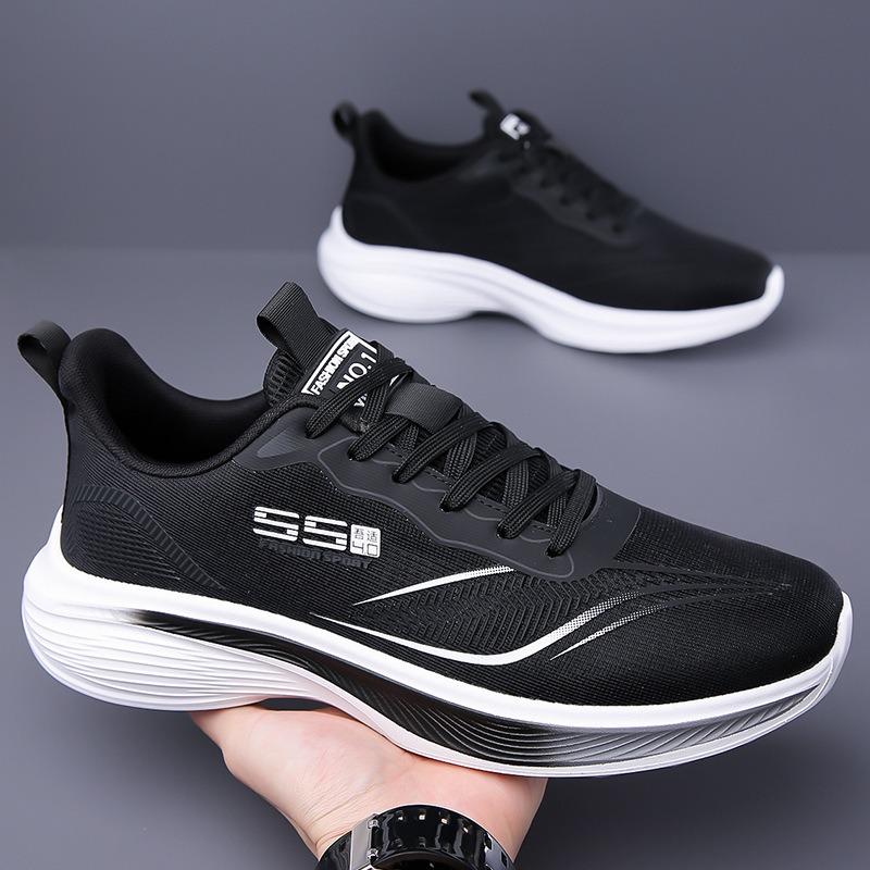 New Sports Shoes Mesh Breathable Men's Shoes Casual and Lightweight Soft Sole Shock-absorbing Large Size Running Shoes