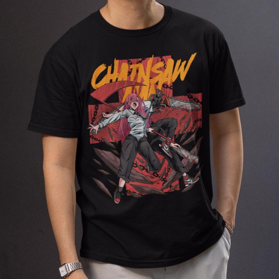 Chainsaw Man Denji  Power Anime Graphic TShirt Manga Japanese Streetwear Tee S