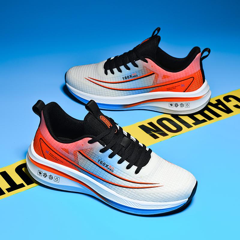 Mens Running Shoes Breathable Mesh Lightweight Sneakers Cushioning Anti Slip Field Competition Sports Shoes for Men