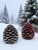 Pack of 2 LED Pine Cone Candle Pinecone Shaped Realistic Wax Candles LED Electronic Candle for Holiday Indoor Decoration