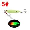 5Pcs 3D Eye Luminous Fishing Lures Hooks Crank Hook Artificial Fishing Bait Set  Beach Boat Fishing
