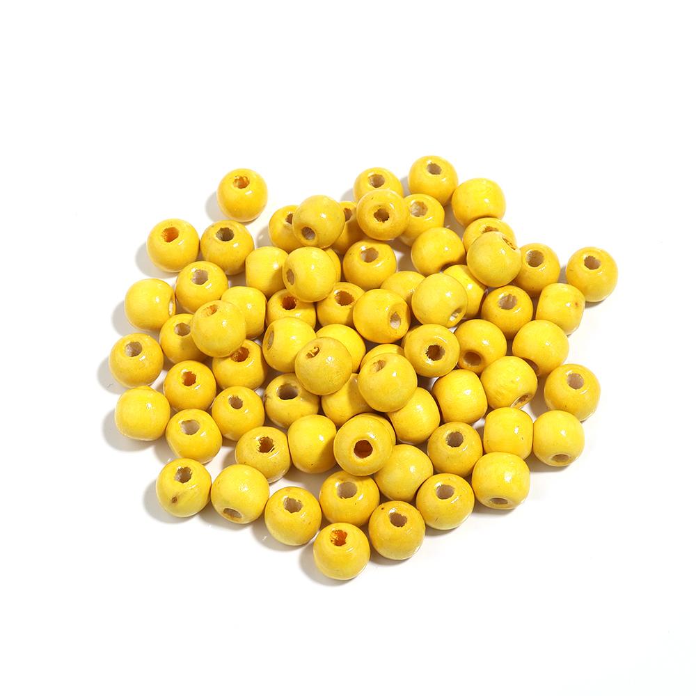 8 10 12mm Natural Wooden Beads Large Hole Loose Spacer Round Bead For Jewelry Making Diy Craft Bracelet Necklace Toy Accessories
