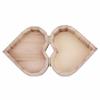 Natural Wood Heart Shape Storage Box Water Resistant Small Cosmetic Organizer Decorative Bathroom Vanity Decor