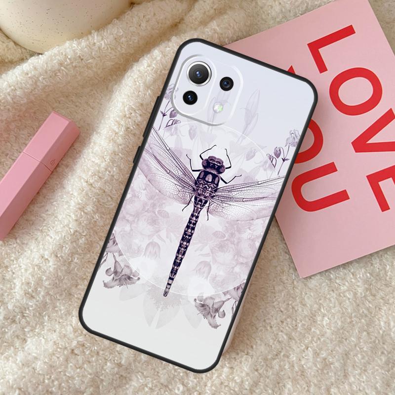 Luxury Dragonfly Case For Xiaomi 17 Pro Max 14 15 Ultra 13T 14T 15T Pro POCO X7 X3 X5 X6 F5 F6 F7 F8 Pro Cover